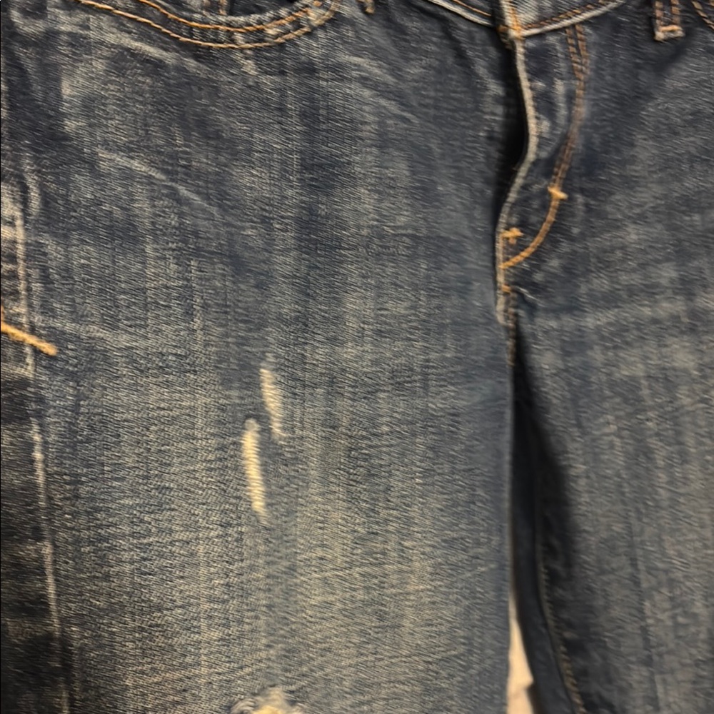 Abercrombie & Fitch Blue Flare Wide Leg Jeans - Picture 3 of 7